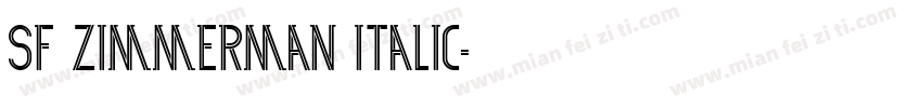 SF Zimmerman Italic字体转换